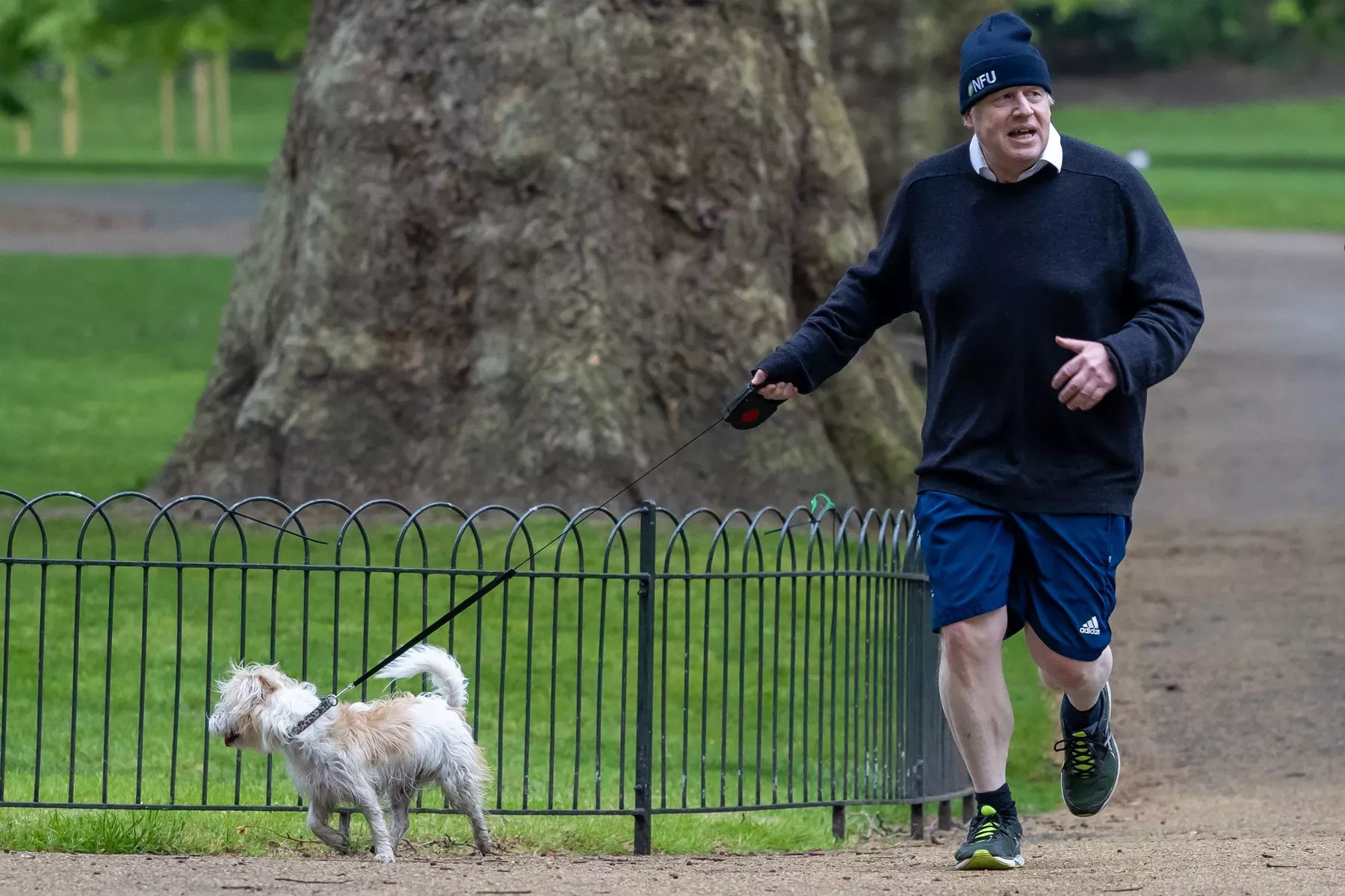 Boris Johnson se svým psem Dilynem