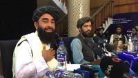 Mluvčí afghánského islamistického hnutí Tálibán Zabíhulláh Mudžáhid