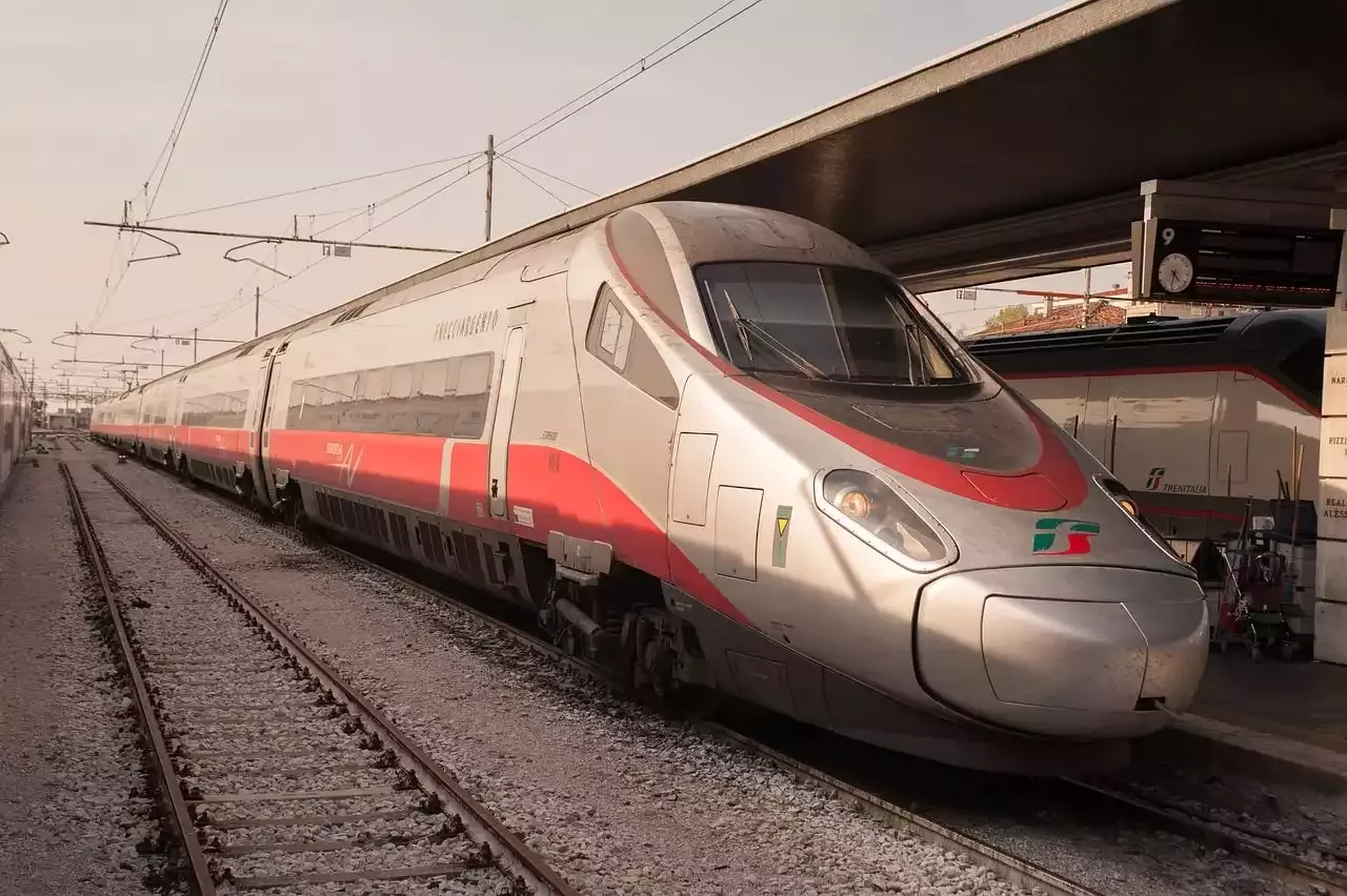 Vlaková doprava v Itálii, ilustrační fotografie.