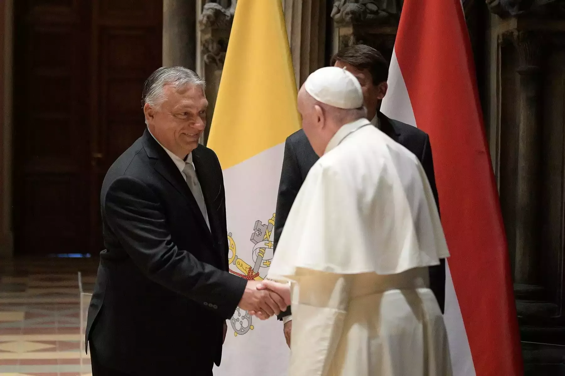 Papež se setkal s maďarským premiérem Orbánem