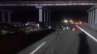 Dálnici D10 uzavřela nehoda šesti aut po srážce se zvěří