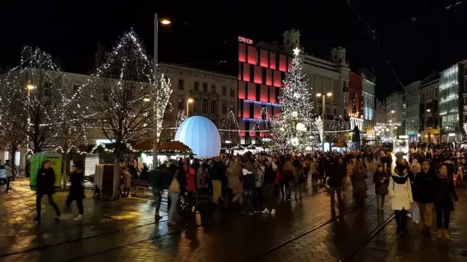 Vánoční strom v Brně