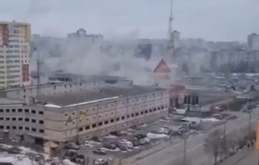 Mohutné ruské ostřelování východoukrajinského města Charkov