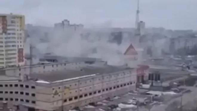 Mohutné ruské ostřelování východoukrajinského města Charkov