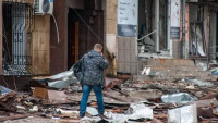 Následky ostřelování Charkova ruskou invazní armádou