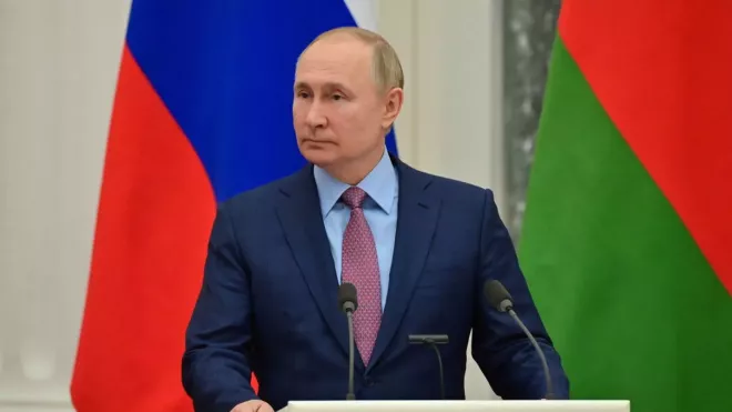 Vladimir Putin v Bělorusku (aranžované snímky běloruské propagandy)