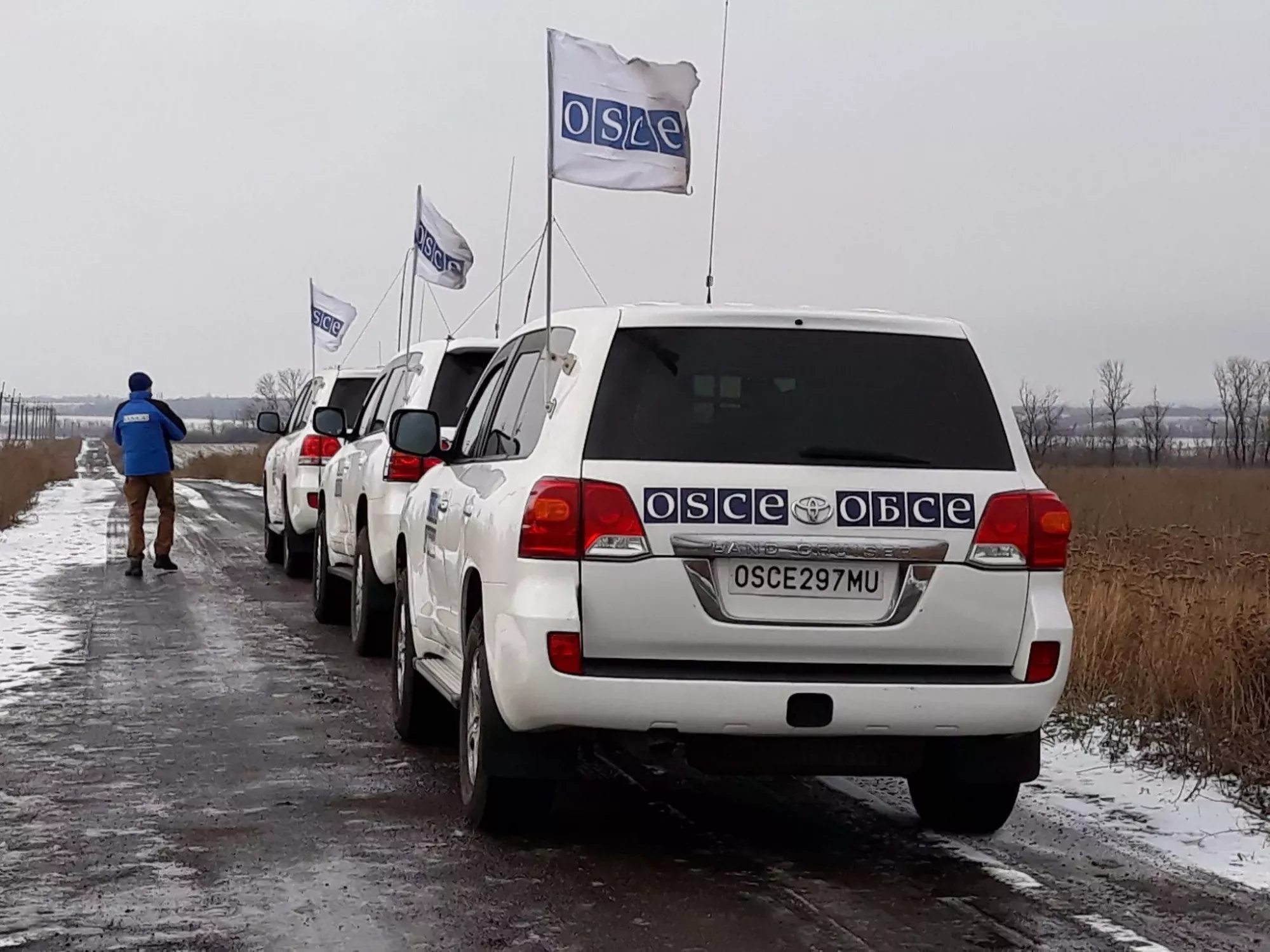 Pracovníci OBSE na Ukrajině