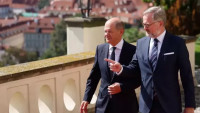 Petr Fiala přivítal v Praze německého kancléře Olafa Scholze. (29.8.2022)