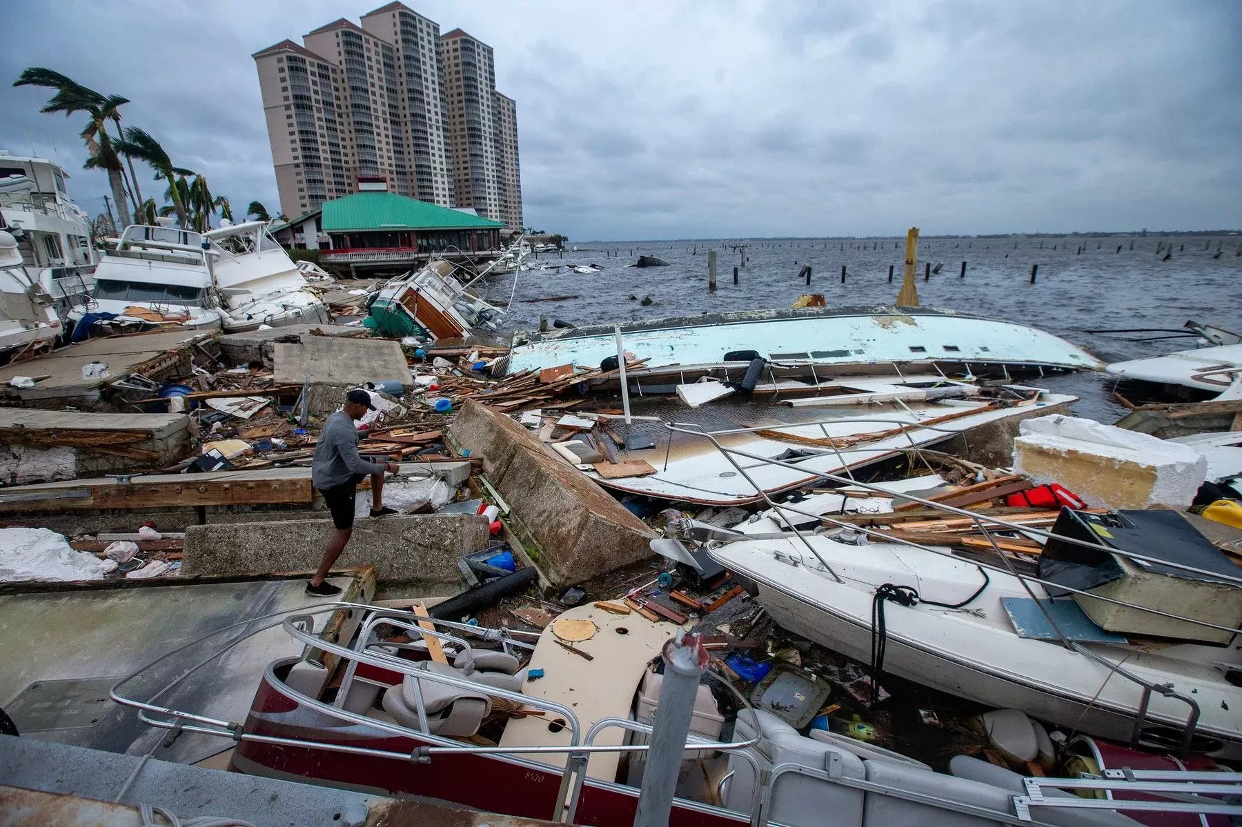 Následky řádění hurikánu Ian na Floridě