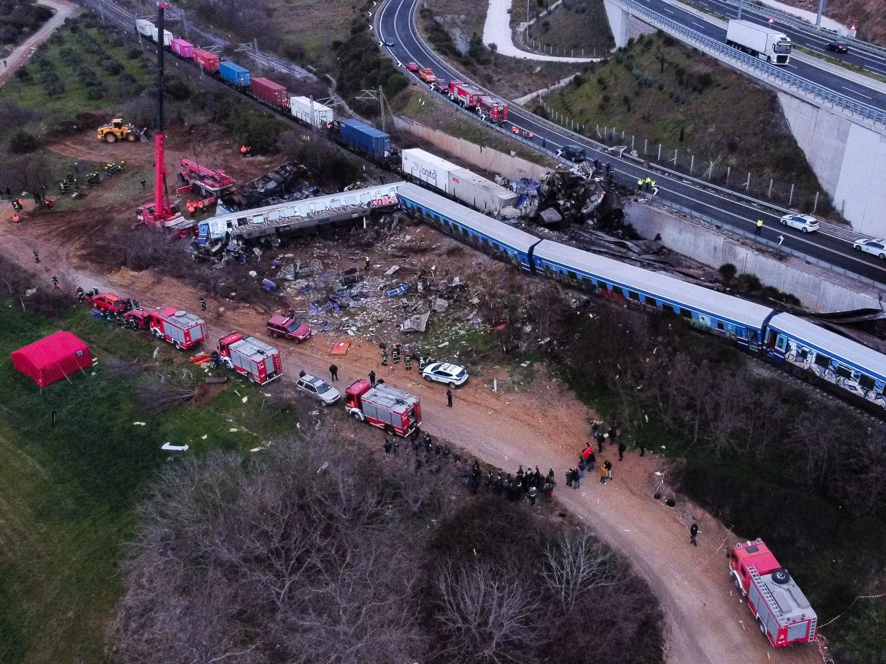 Srážka dvou vlaků v Řecku
