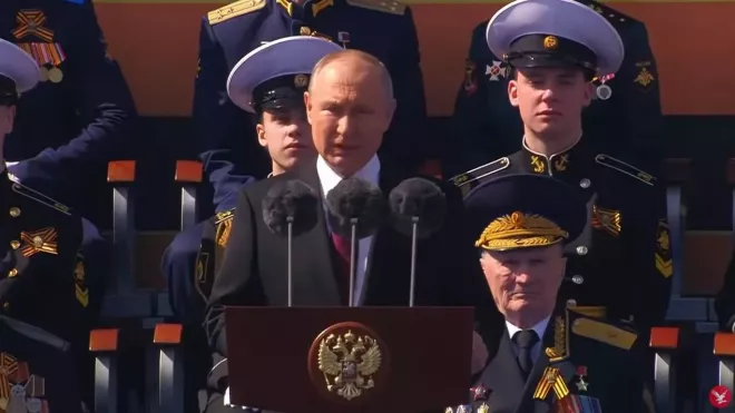 Vladimir Putin na oslavách Dne vítězství. (9.5.2023)